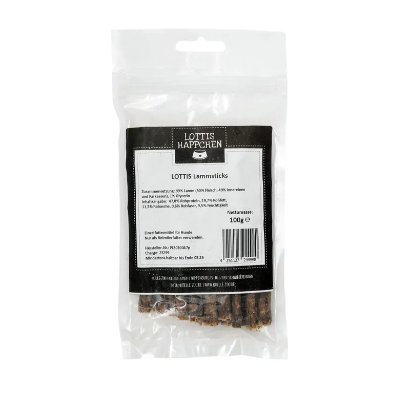 LOTTIS HÄPPCHEN Lammsticks 100 g Versand Am Gleichen Tag